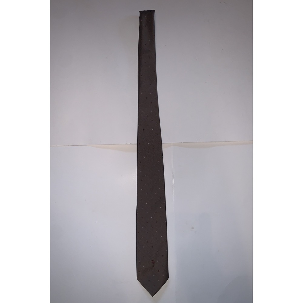 CHRISTIAN DIOR MEN'S TIE BROWN/GEOMETRIC